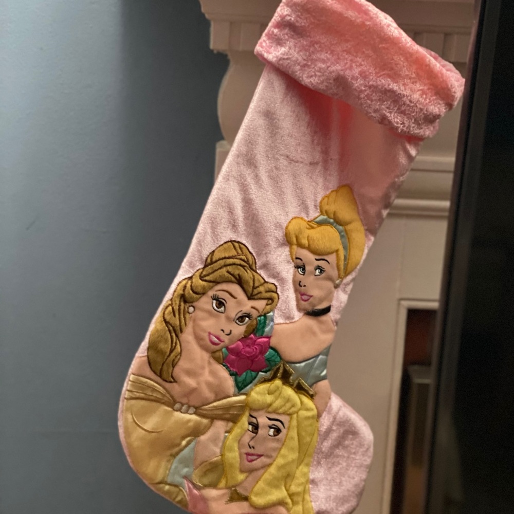 🆕Classic Disney Princess Holiday Stocking Pink